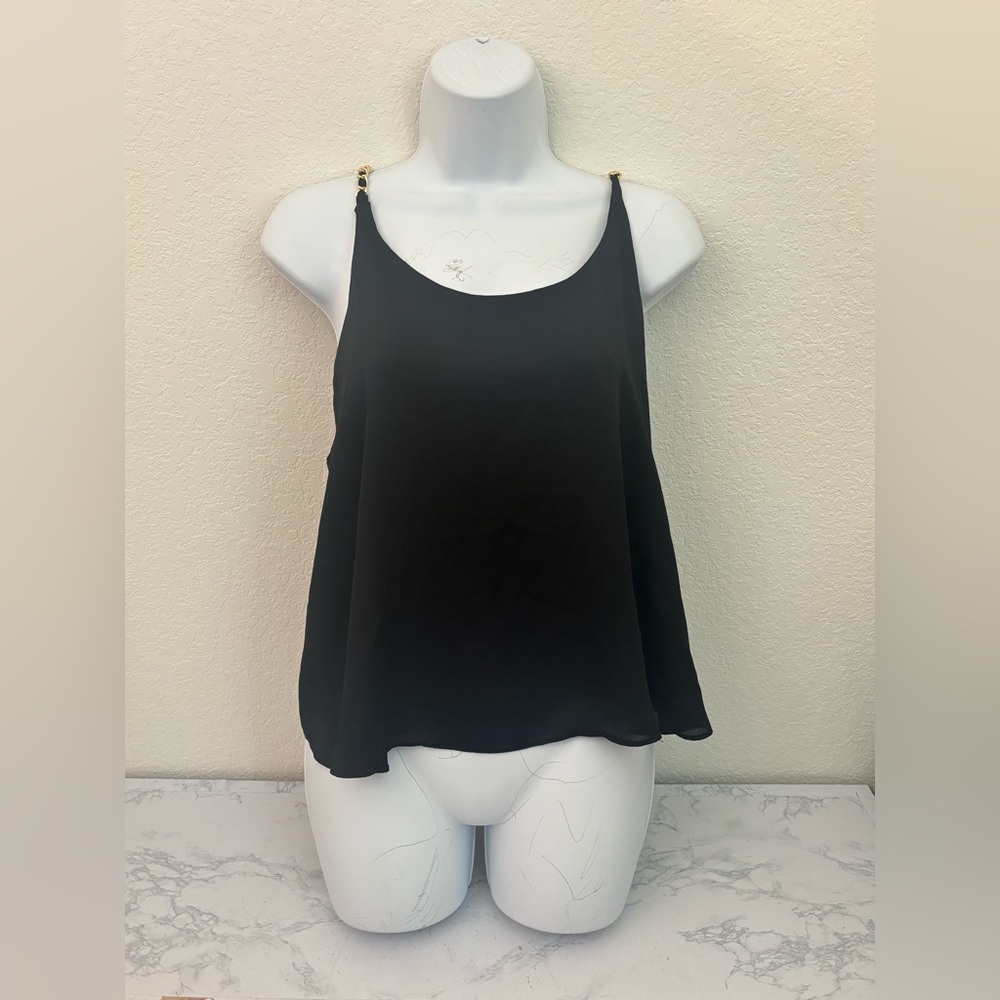 Dots Size 1x Women’s Blouse Gold Chain Strappy Pullover Cropped Top​